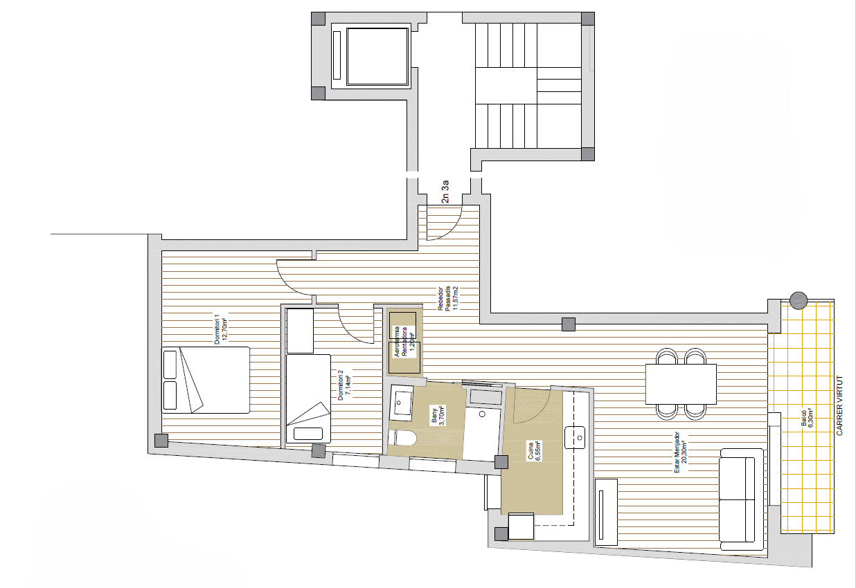 Bedroom of Flat for sale in Igualada  with Heating, Terrace and Storage room