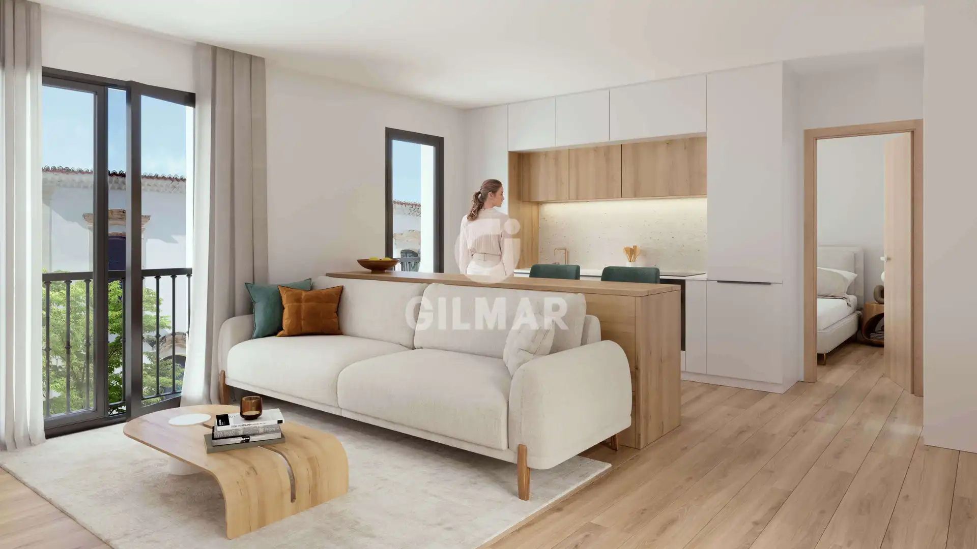 Sala de estar de Piso en venta en El Puerto de Santa María con Calefacción, Piscina y Balcón