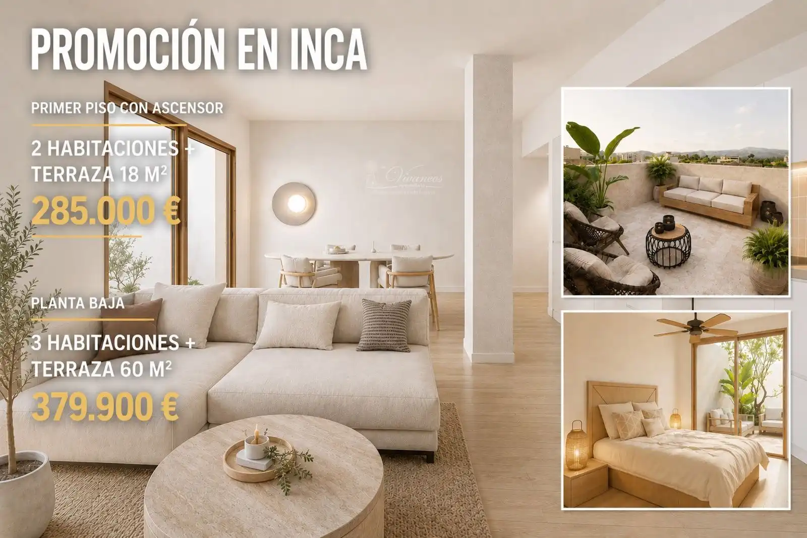 Sala d'estar de Pis en venda en Inca amb Aire condicionat i Terrassa