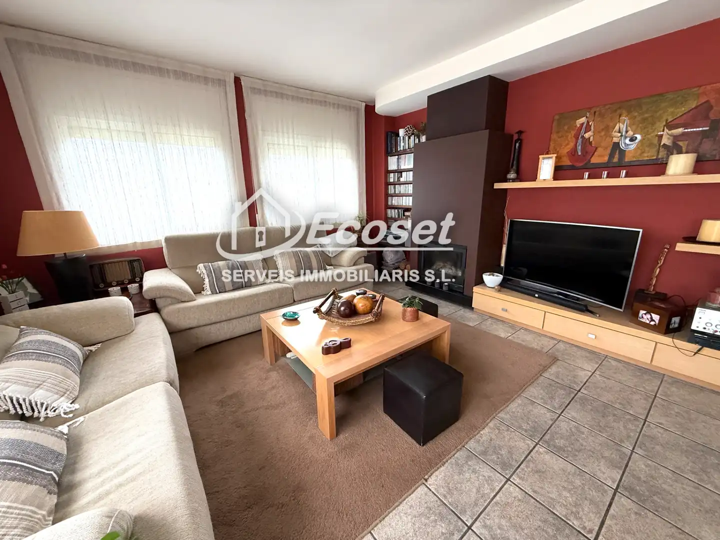 Wohnzimmer von Haus oder Chalet zum Verkauf in Vallirana mit Klimaanlage, Heizung und Privatgarten