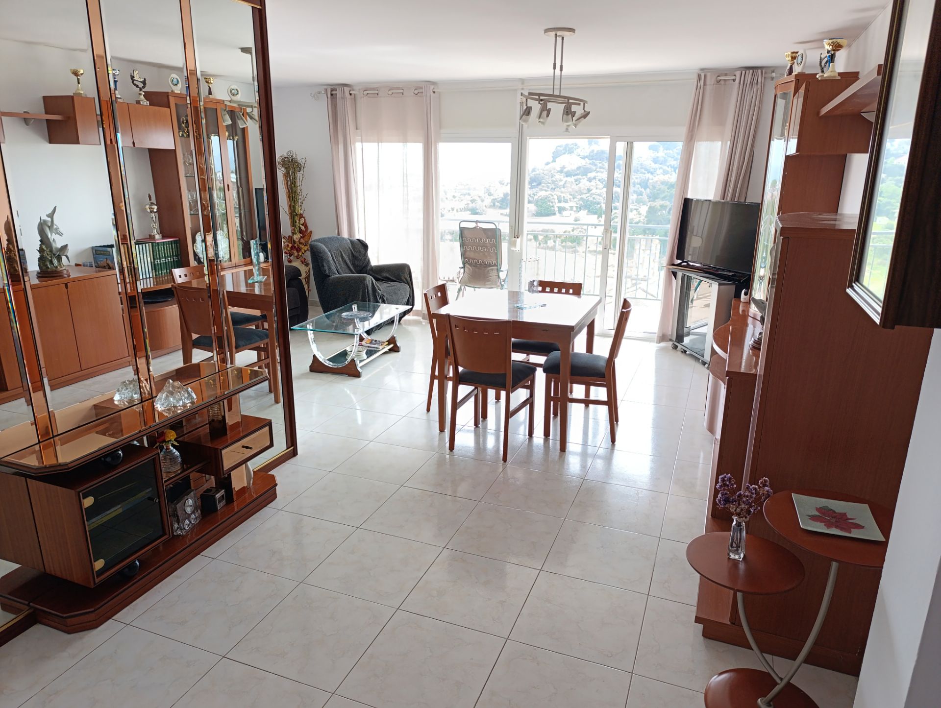 Living room of Flat for sale in Santa Susanna  with Heating, Alarm and Community pool