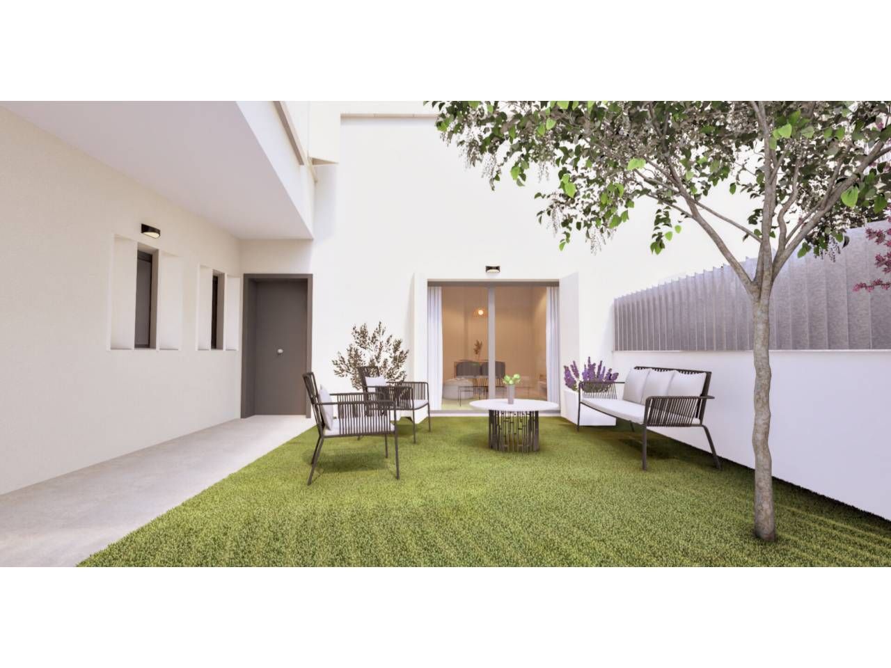 Garden of Flat for sale in Terrassa  with Air Conditioner, Private garden and Parquet flooring