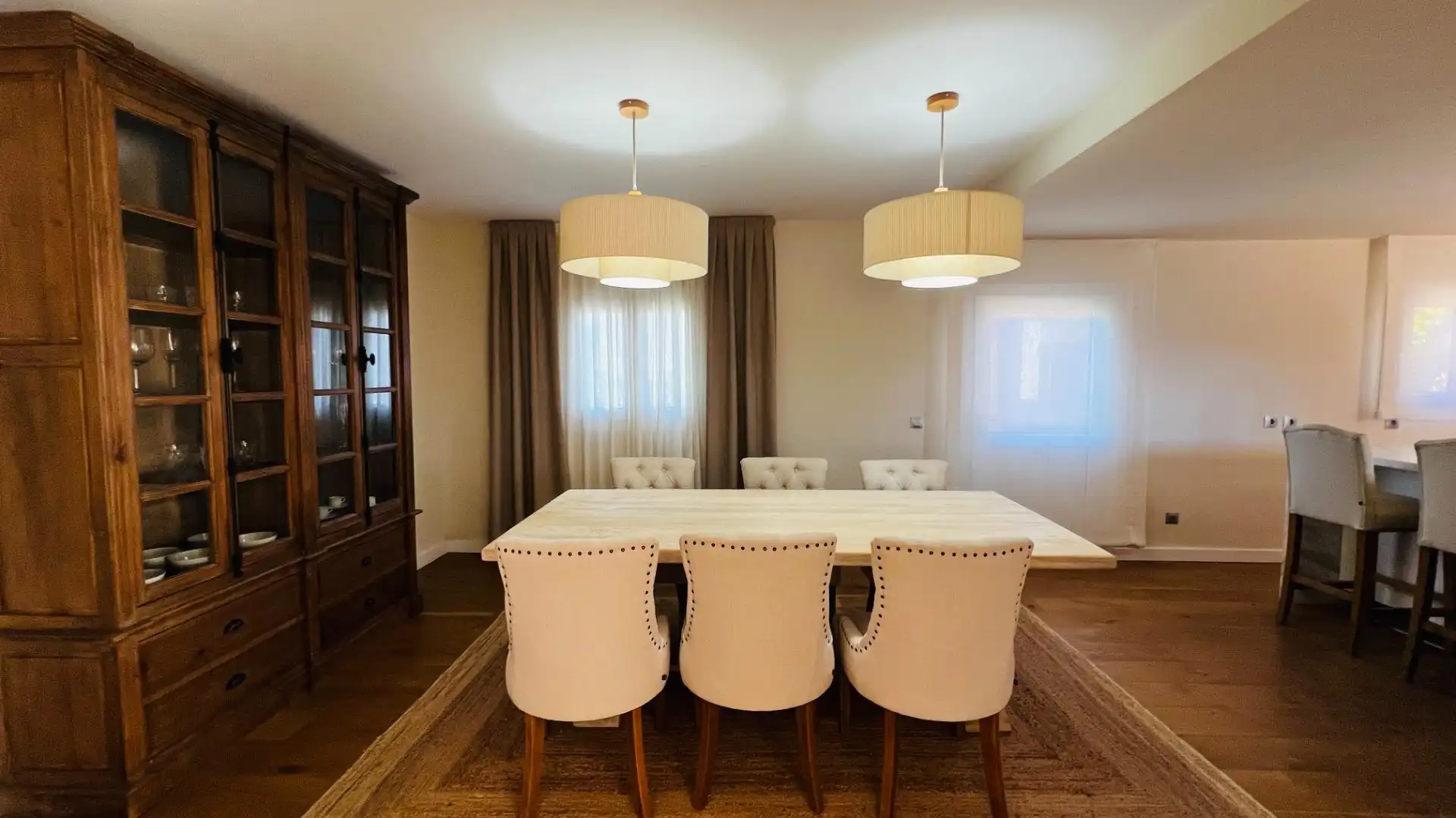 Dining room of Houses for sale in Cambrils  with Air Conditioner, Private garden and Parquet flooring