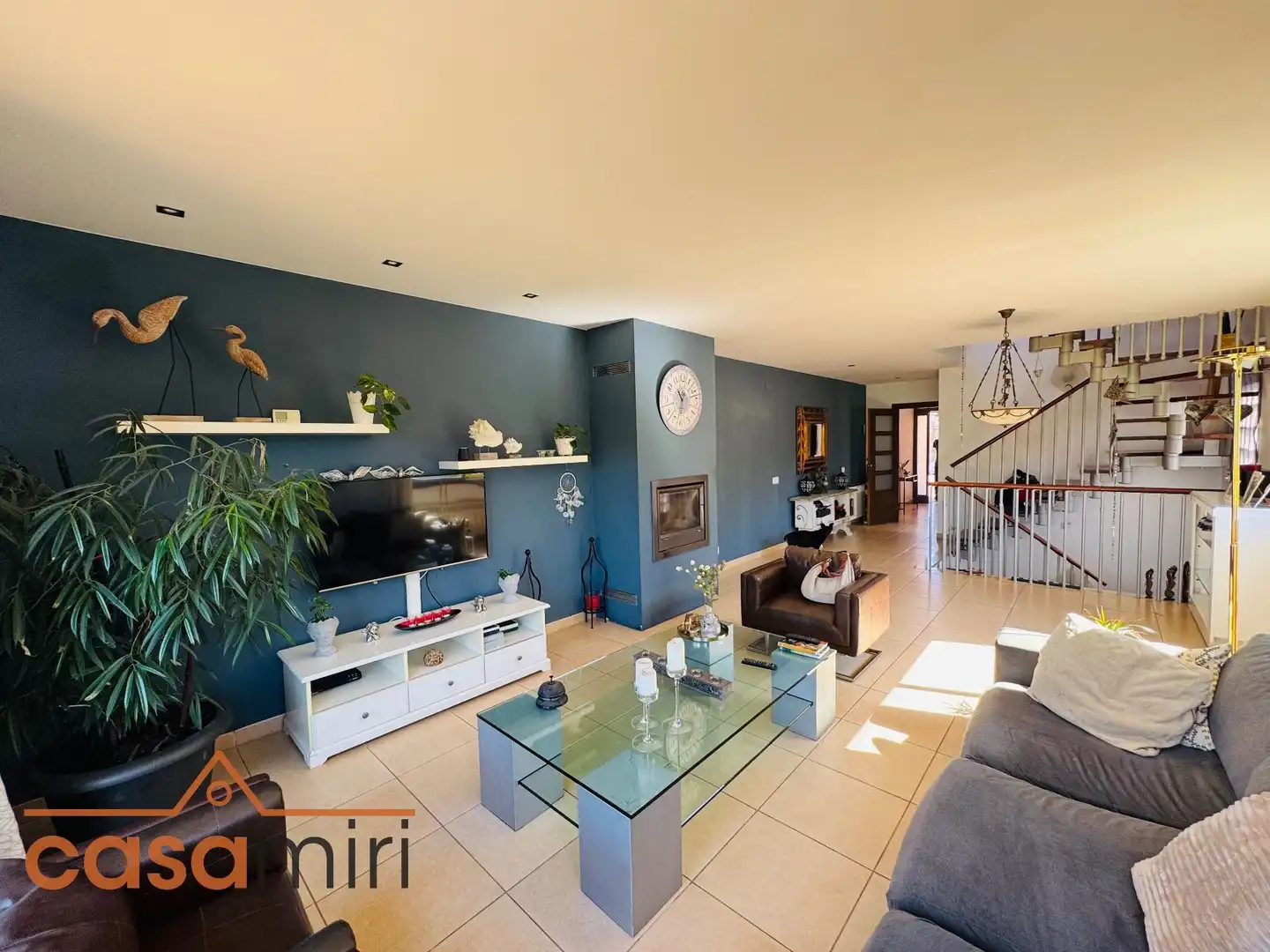 Sala de estar de Casa o chalet en venta en Sant Cebrià de Vallalta con Aire acondicionado, Calefacción y Jardín privado