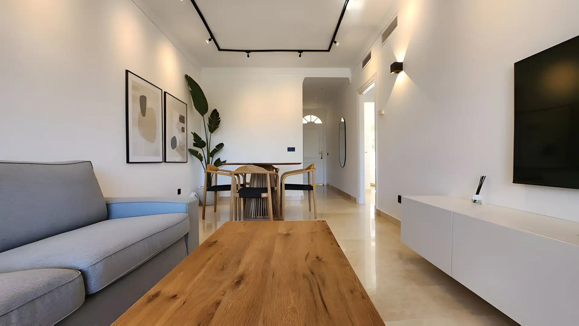 Wohnzimmer von Wohnungen zum Verkauf in Almería mit Klimaanlage, Terrasse und Schwimmbad