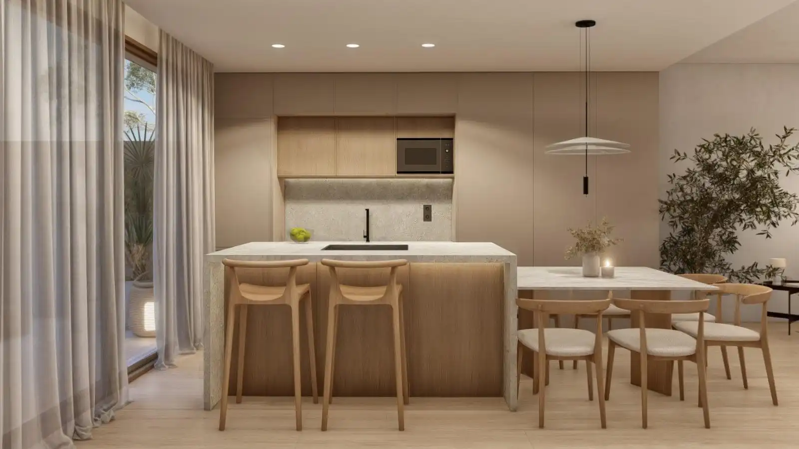 Cuina de Casa o xalet en venda en Murcia amb Aire condicionat, Jardí privat i Terrassa