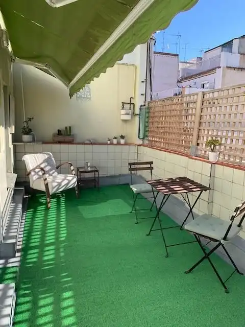 Terrace of Attic for rent in L'Hospitalet de Llobregat  with Air Conditioner, Heating and Parquet flooring