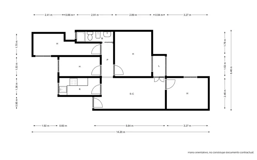 Piso en venta en Badalona con Parquet y Horno