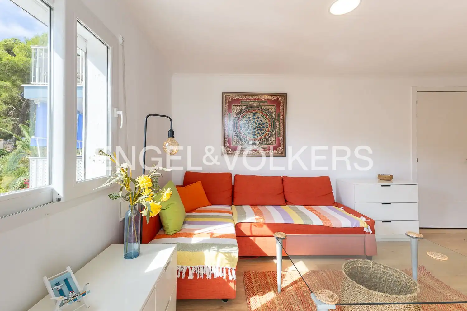 Sala de estar de Piso en venta en Jávea / Xàbia con Aire acondicionado, Calefacción y Terraza