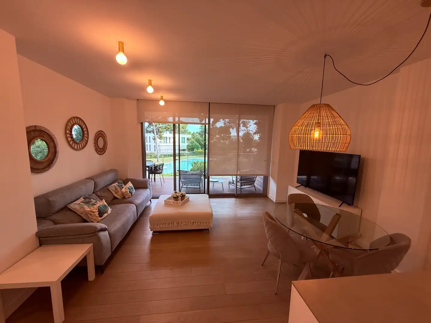 Sala de estar de Apartamento de alquiler en Salou con Aire acondicionado, Calefacción y Parquet