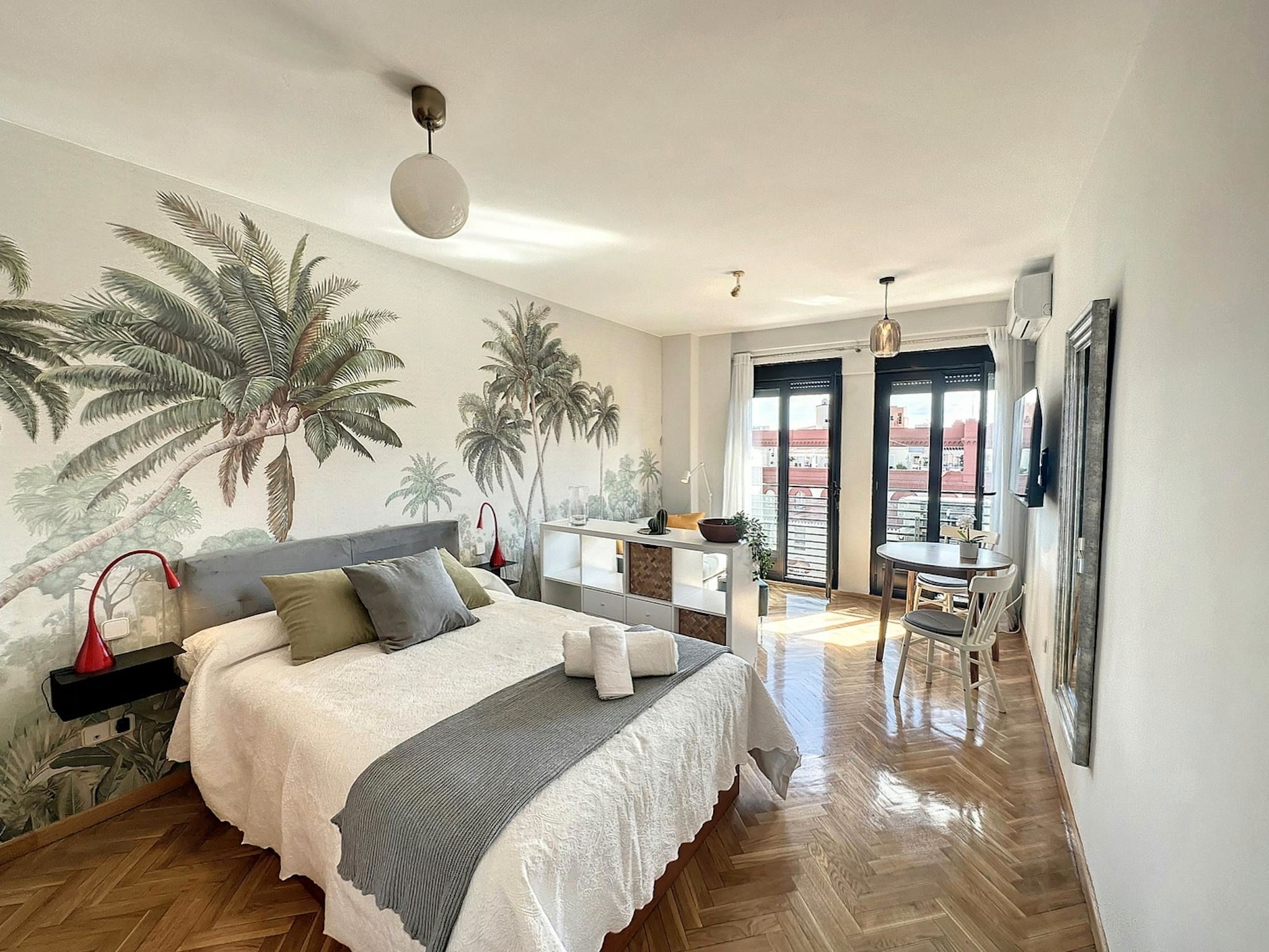 Bedroom of Flat to rent in  Madrid Capital  with Air Conditioner, Heating and Furnished