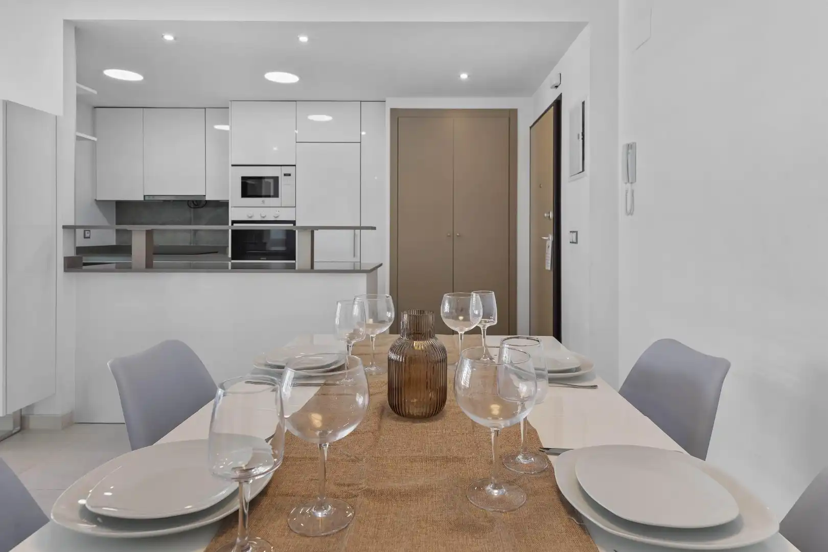 Menjador de Apartament en venda en Elche / Elx amb Aire condicionat, Calefacció i Jardí privat