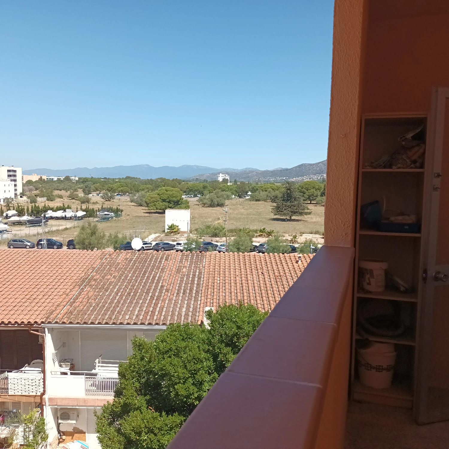 Balcony of Flat for sale in Roses  with Private garden, Terrace and TV