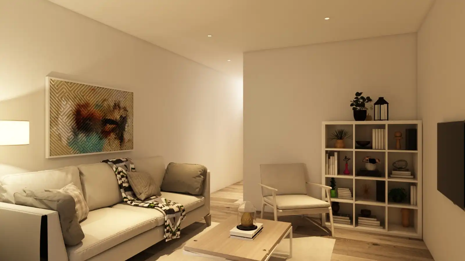 Living room of Flat for sale in Terrassa  with Air Conditioner, Oven and Microwave