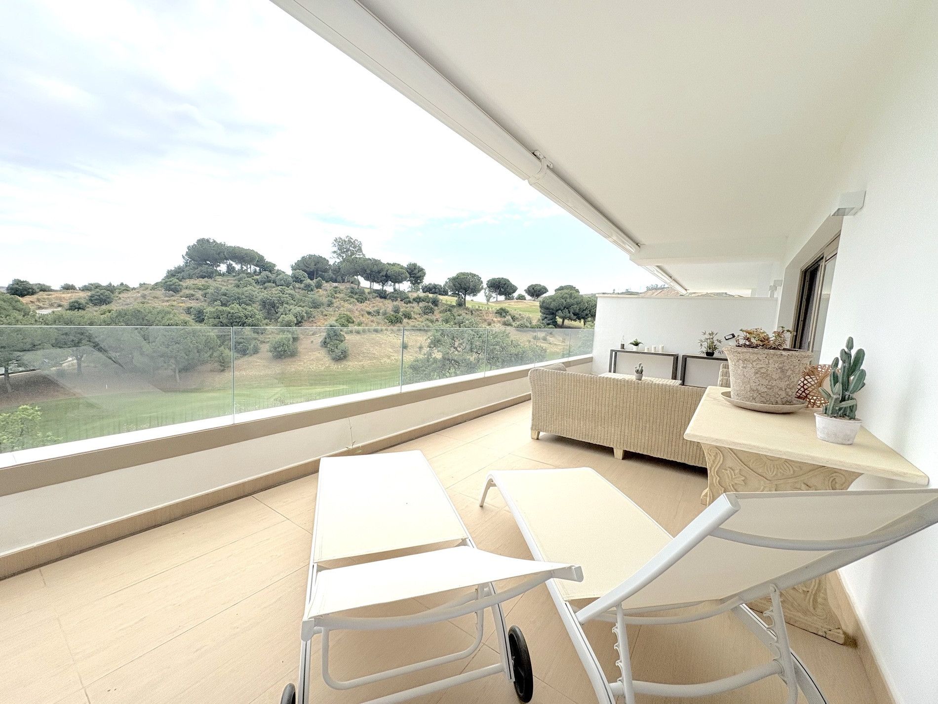Terrassa de Apartament de lloguer en Mijas amb Aire condicionat, Terrassa i Piscina