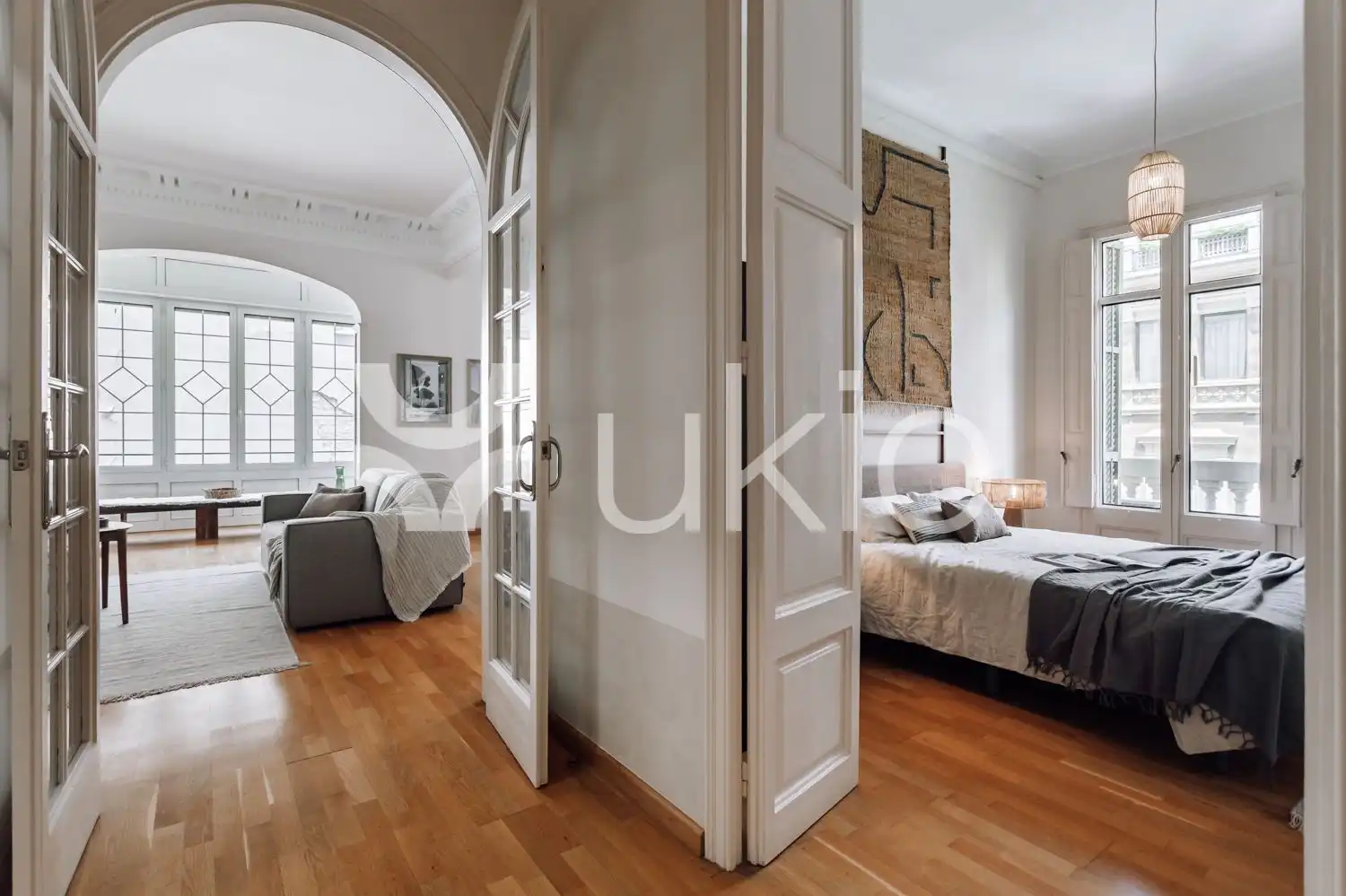 Habitación de Apartamento de alquiler en Barcelona con Aire acondicionado, Calefacción y Amueblado