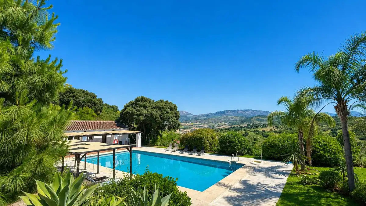 Swimming pool of Country homes for sale in Almogía  with Air Conditioner, Private garden and Terrace