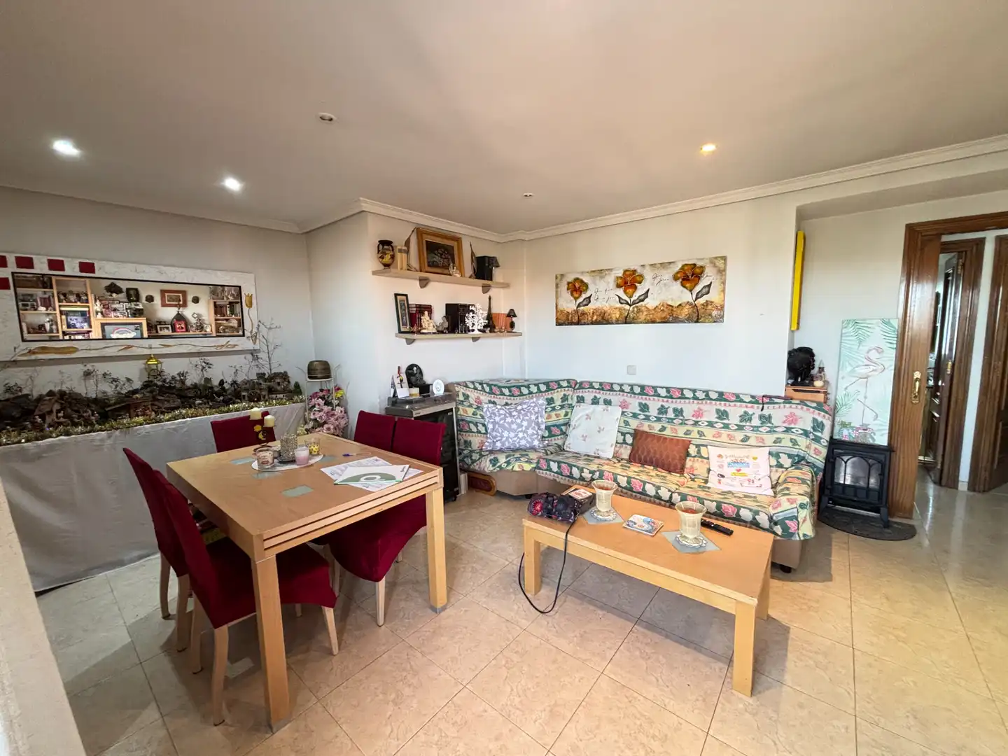 Wohnzimmer von Wohnung zum Verkauf in Madrid mit Heizung, Privatgarten und Terrasse