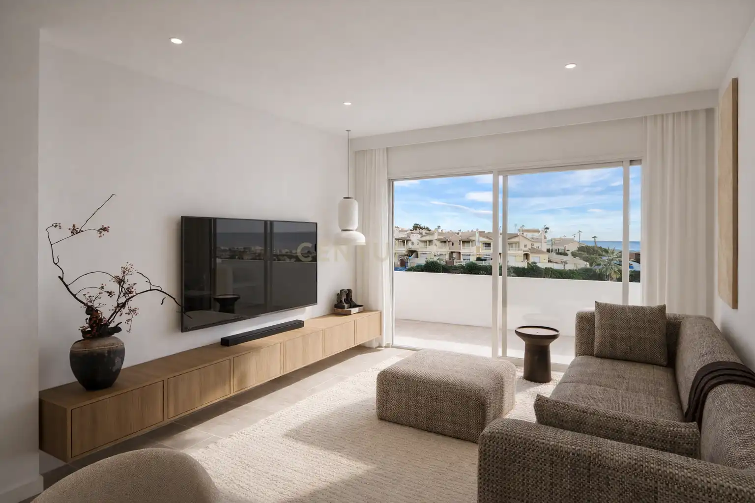Sala d'estar de Apartament en venda en Rincón de la Victoria amb Aire condicionat, Piscina i Balcó