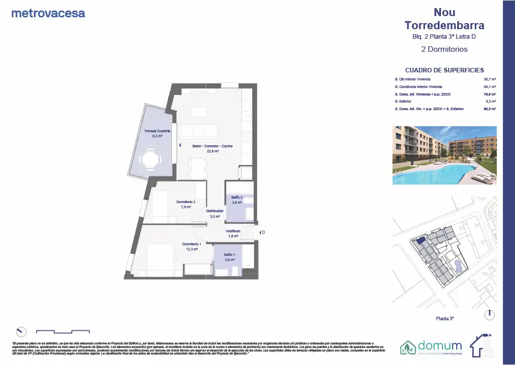 Wohnung mit Pool zum Verkauf in Hort de l’Oca y Begònia, imagen 2