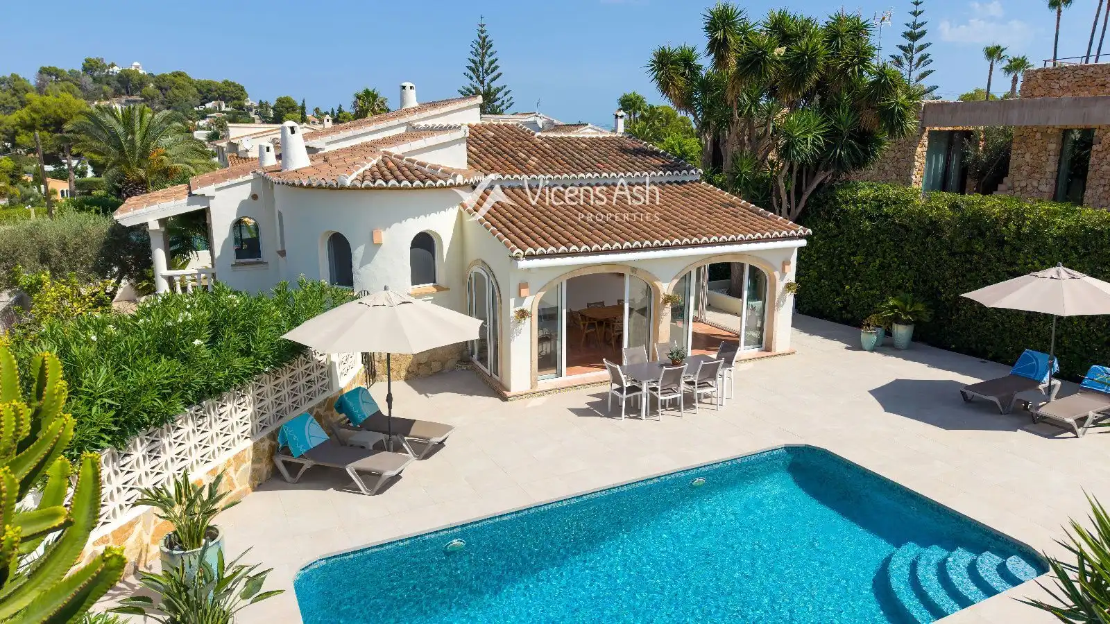 Vista exterior de Casa o chalet en venta en Jávea / Xàbia con Aire acondicionado, Calefacción y Piscina