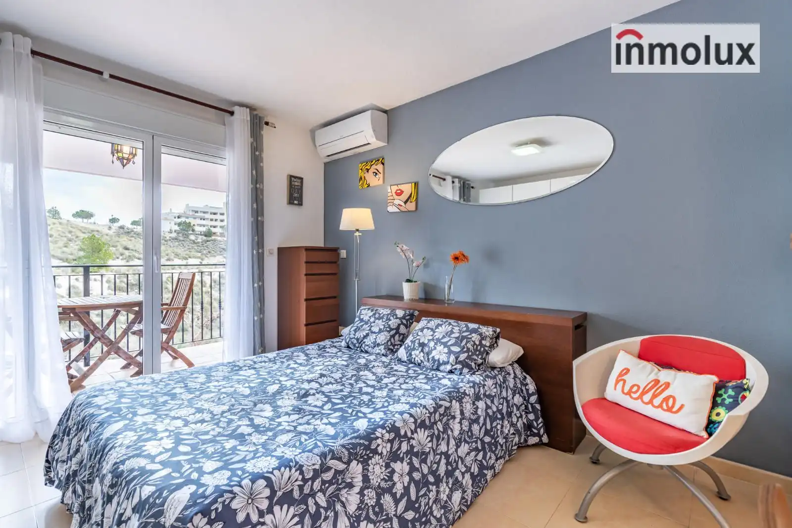 Schlafzimmer von Wohnung zur Miete in Mutxamel mit Klimaanlage, Heizung und Terrasse
