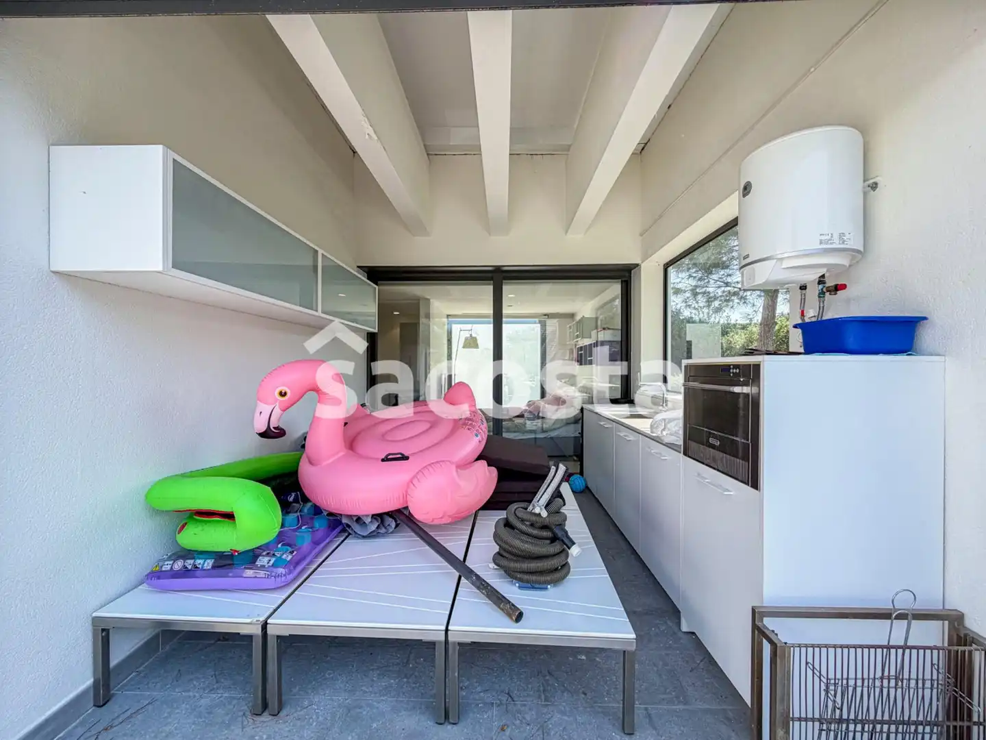 Terraza de Casa o chalet en venta en Caldes de Malavella con Aire acondicionado, Calefacción y Jardín privado
