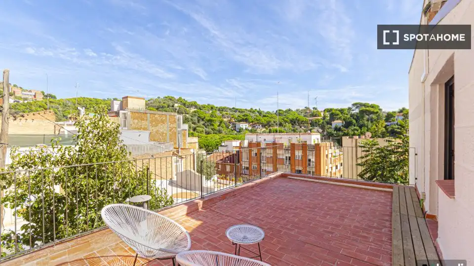 Terrace of Flat for rent in  Barcelona Capital  with Air Conditioner, Heating and Furnished