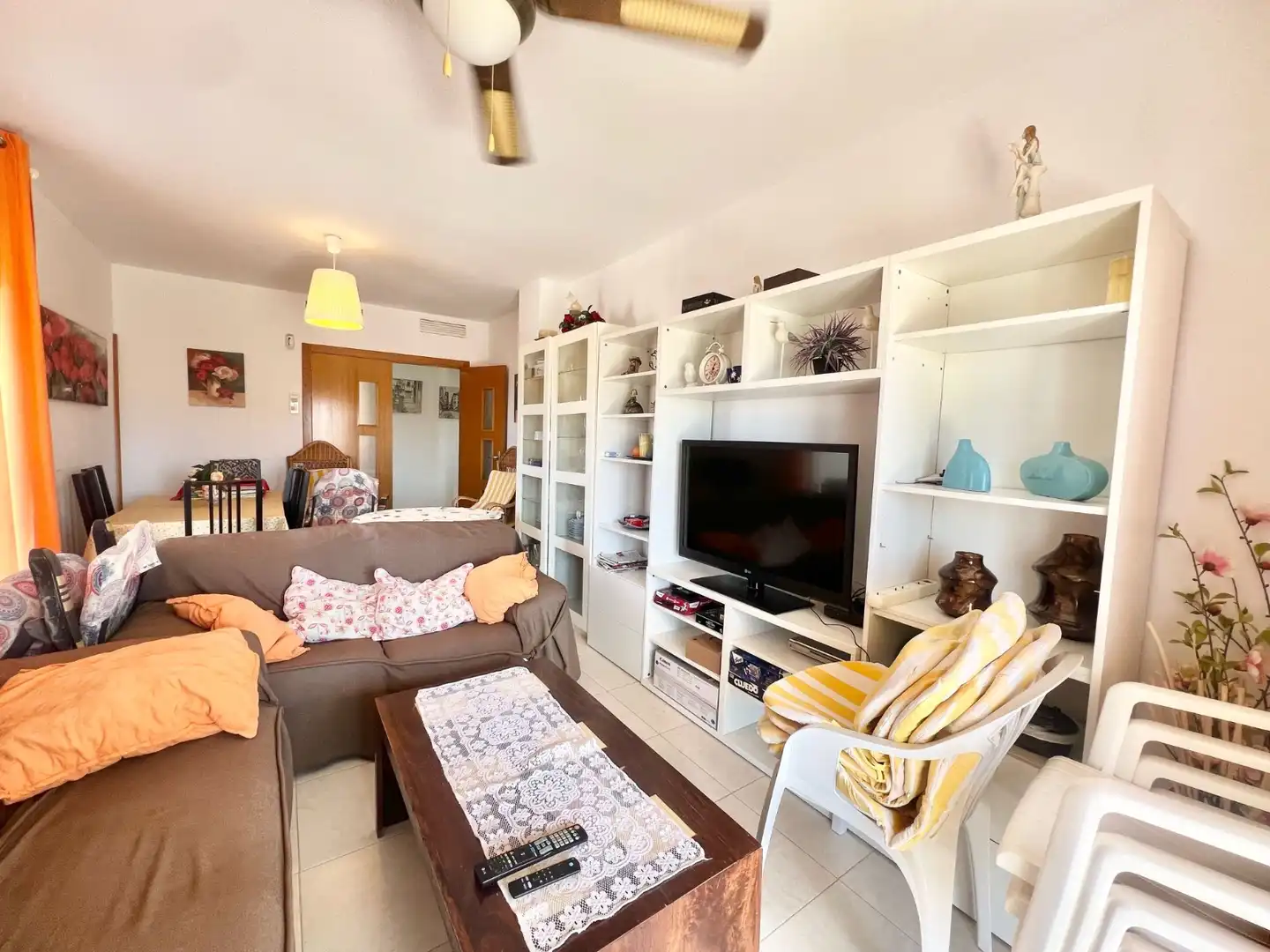 Wohnzimmer von Dachboden zur Miete in La Manga del Mar Menor mit Klimaanlage, Heizung und Terrasse