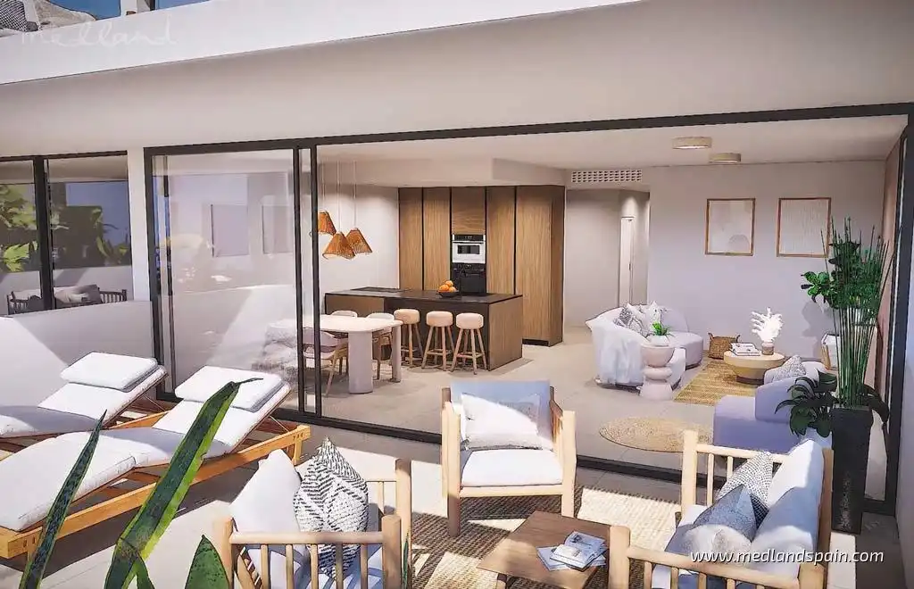 Sala d'estar de Apartament en venda en Cartagena amb Terrassa, Traster i Piscina comunitària