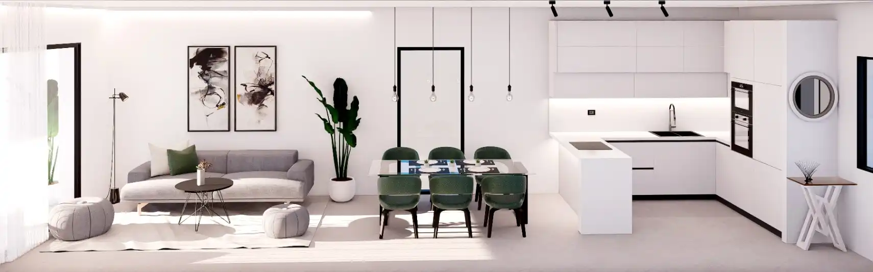 Comedor de Apartamento en venta en Finestrat con Aire acondicionado, Calefacción y Jardín privado