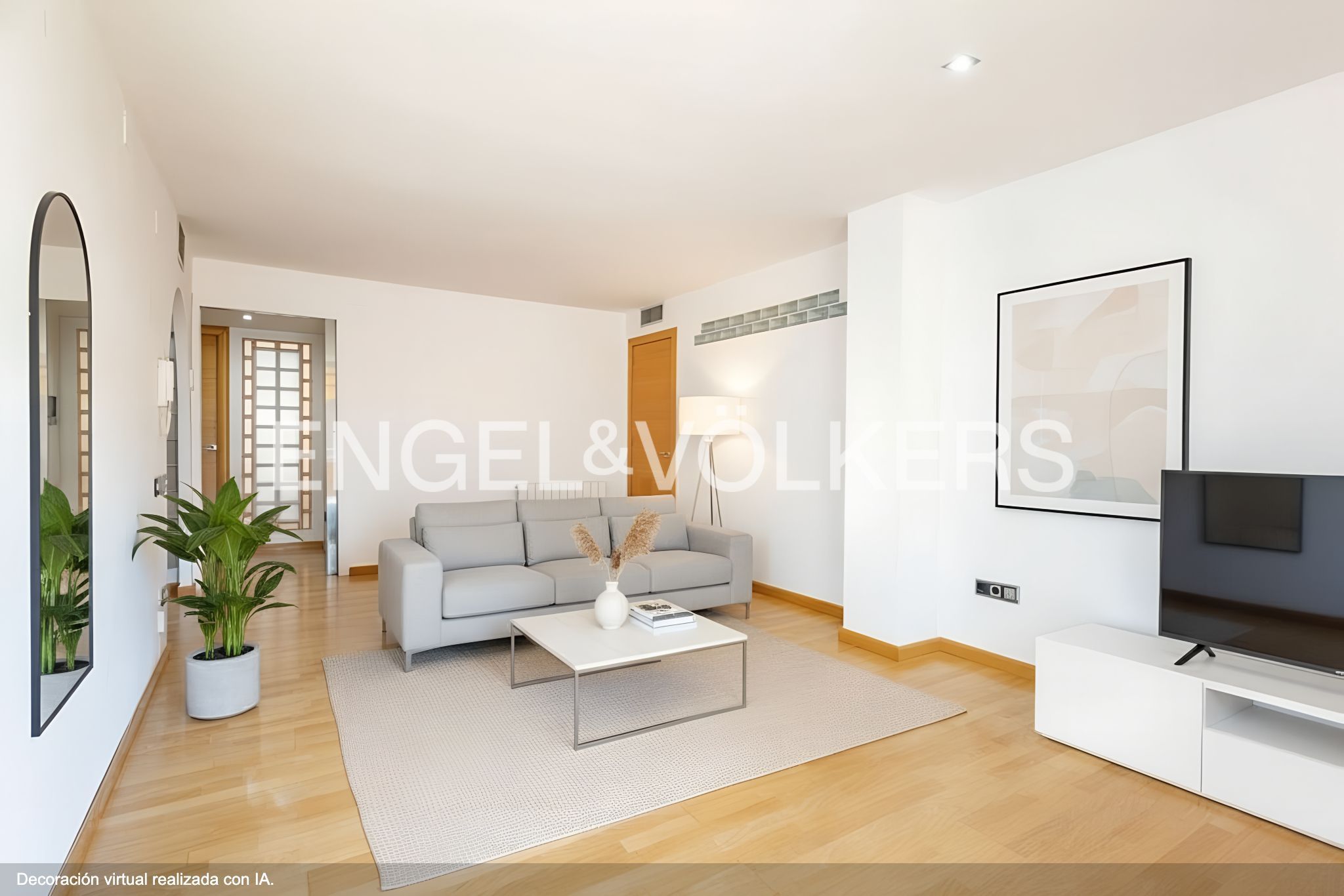 Living room of Apartment for sale in Sant Joan Despí  with Air Conditioner, Heating and Parquet flooring