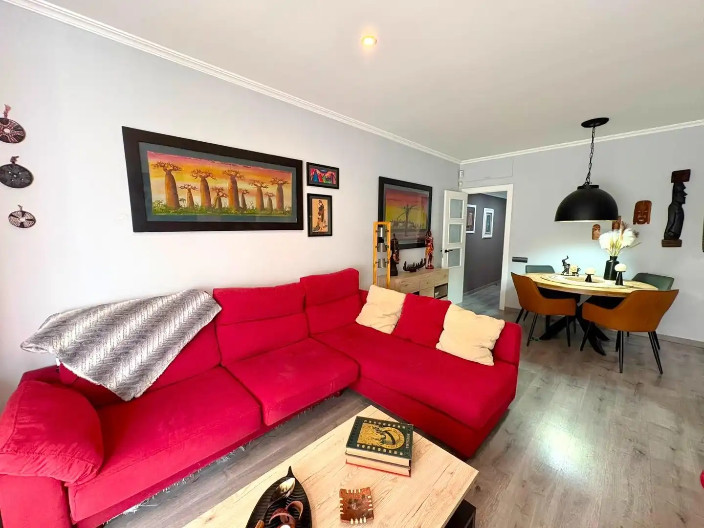 Sala de estar de Piso en venta en Barcelona con Aire acondicionado, Parquet y Balcón