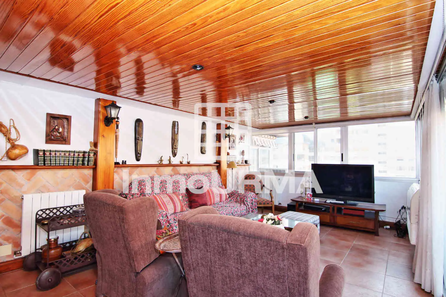 Sala d'estar de Àtic en venda en Alicante / Alacant amb Aire condicionat, Calefacció i Parquet