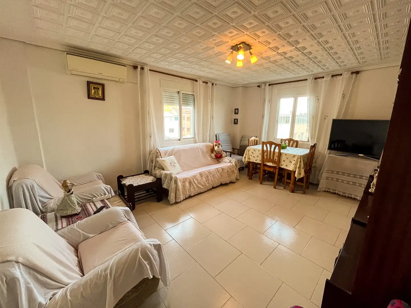 Wohnzimmer von Wohnung zum Verkauf in Sagunto / Sagunt mit Klimaanlage, Heizung und Möbliert