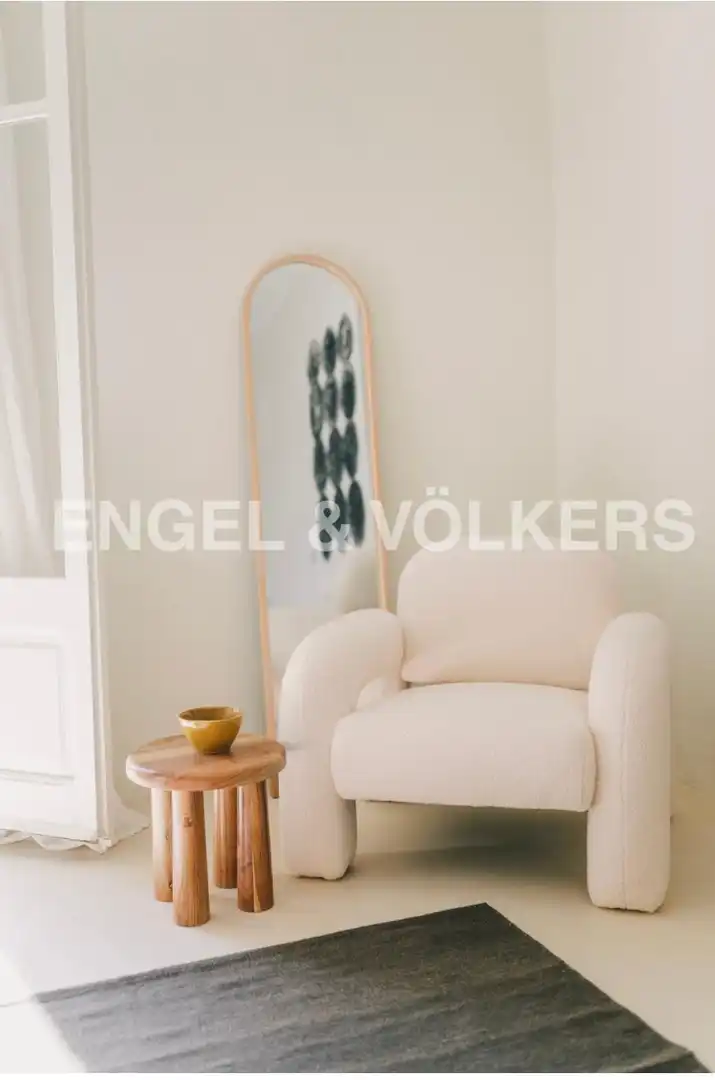 Wohnzimmer von Wohnung zur Miete in Barcelona mit Klimaanlage, Heizung und Balkon