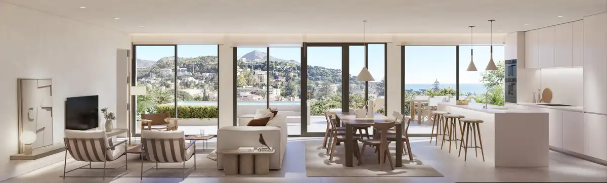Sala d'estar de Dúplex en venda en Málaga amb Terrassa, Traster i Piscina