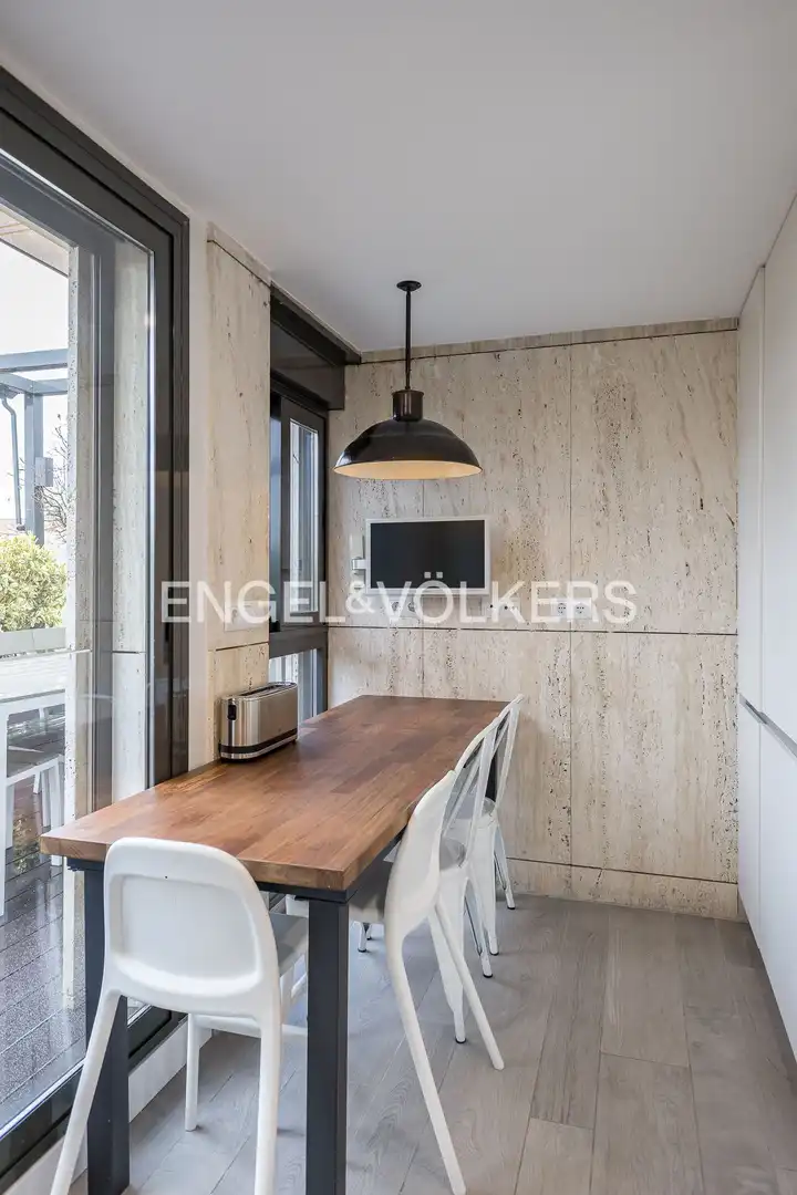 Esszimmer von Dachboden zum Verkauf in Madrid mit Klimaanlage, Heizung und Terrasse