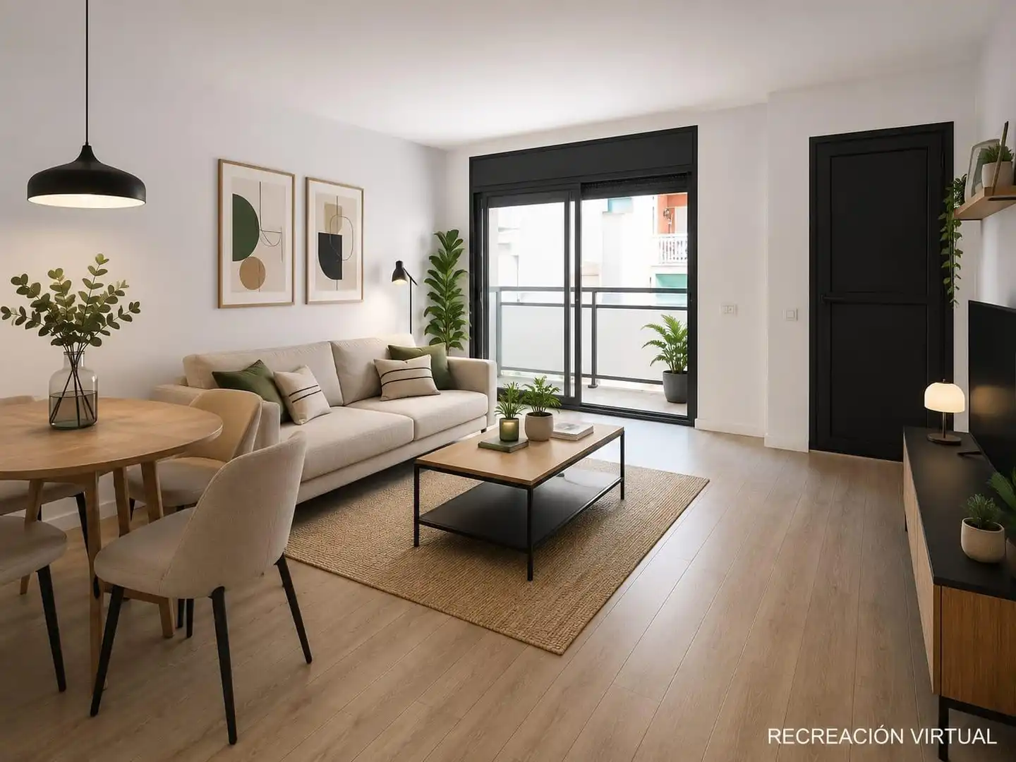 Living room of Duplexes for sale in Mataró  with Air Conditioner and Parquet flooring
