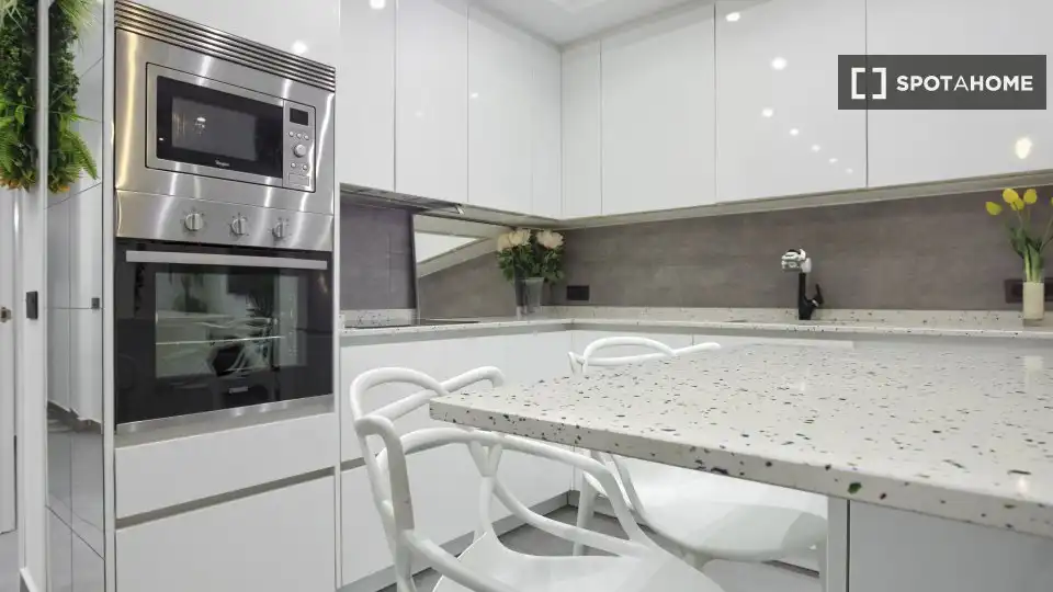 Kitchen of Apartments for share in Madrid  with Air Conditioner, Heating and Terrace