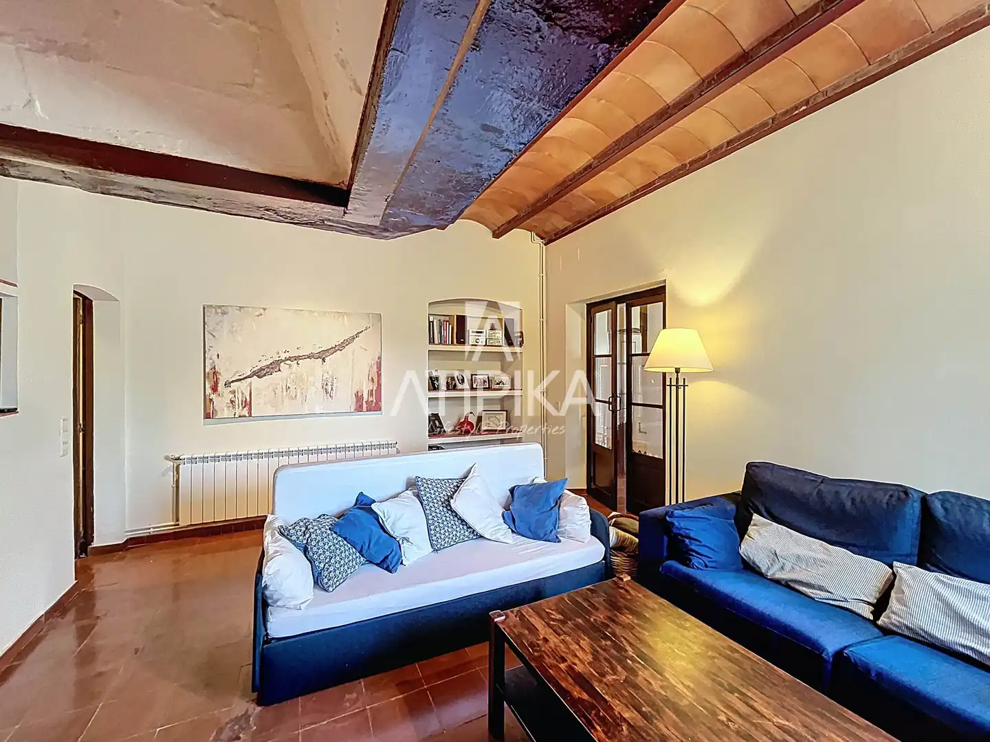 Sala de estar de Finca rústica en venta en Vallgorguina con Calefacción, Parquet y Trastero