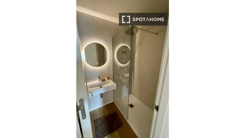 Bany de Apartament per a compartir en Málaga amb Aire condicionat, Terrassa i Moblat