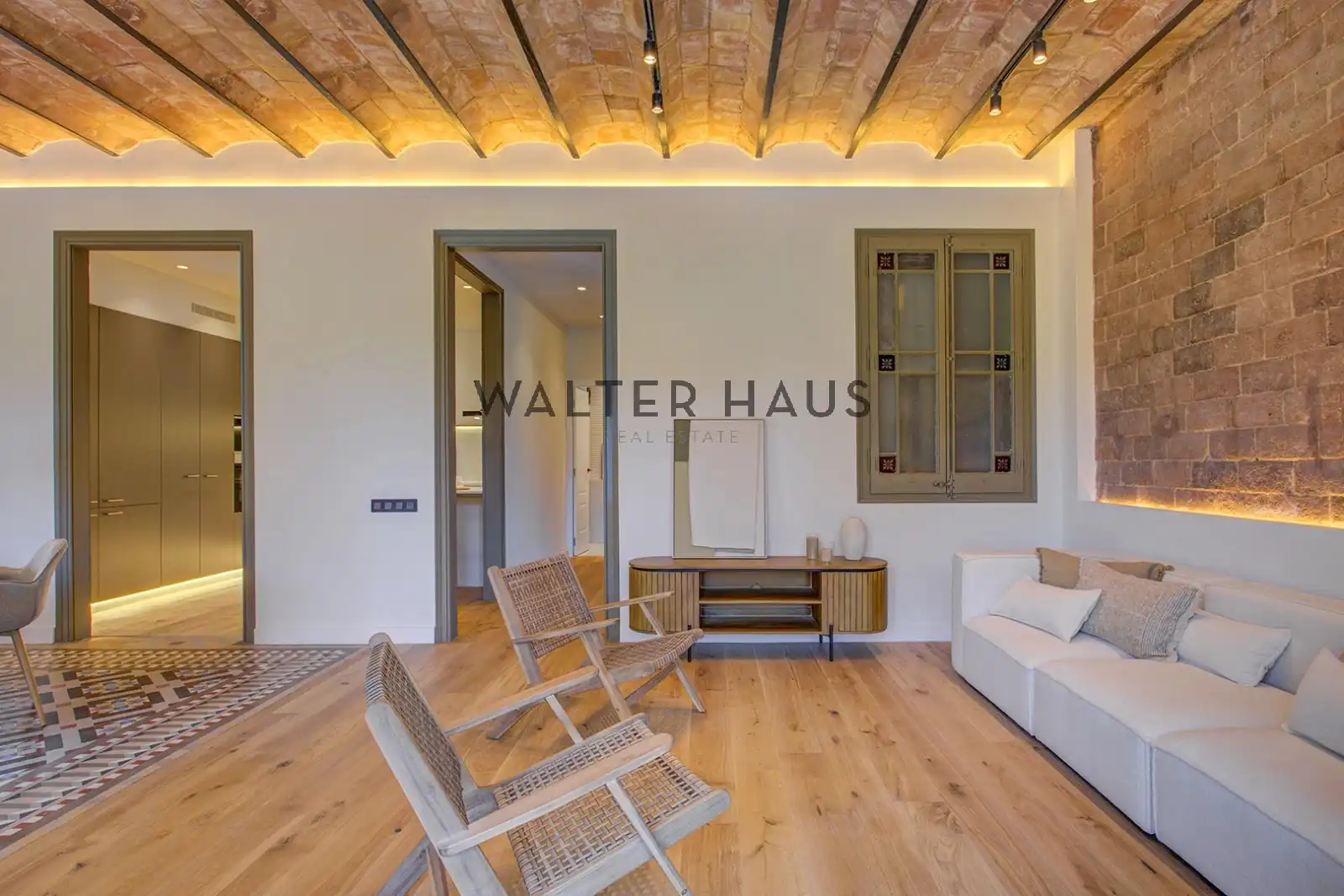 Sala de estar de Piso en venta en Barcelona con Aire acondicionado, Amueblado y Horno
