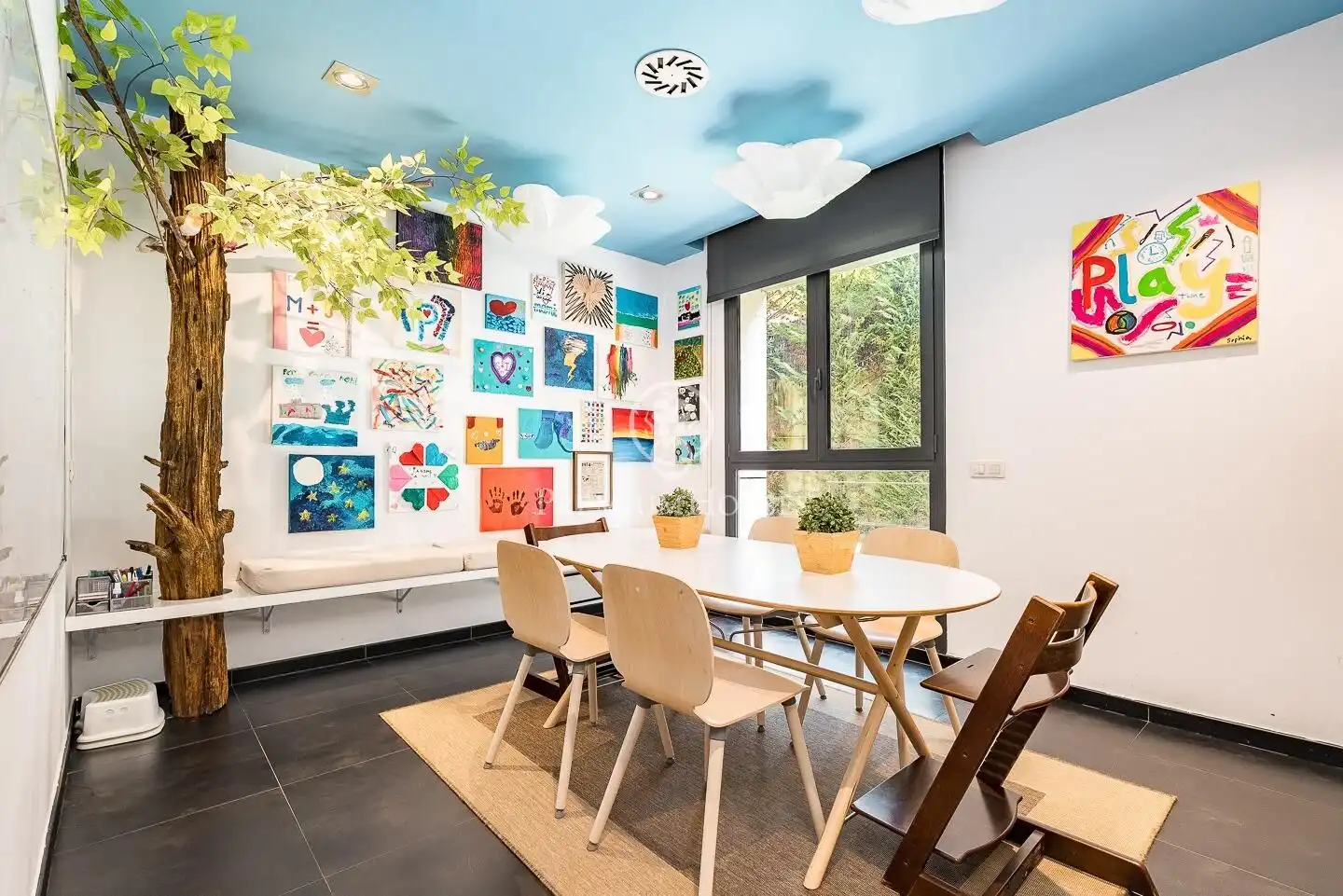 Dining room of Houses for sale in Sant Cugat del Vallès  with Air Conditioner, Heating and Private garden