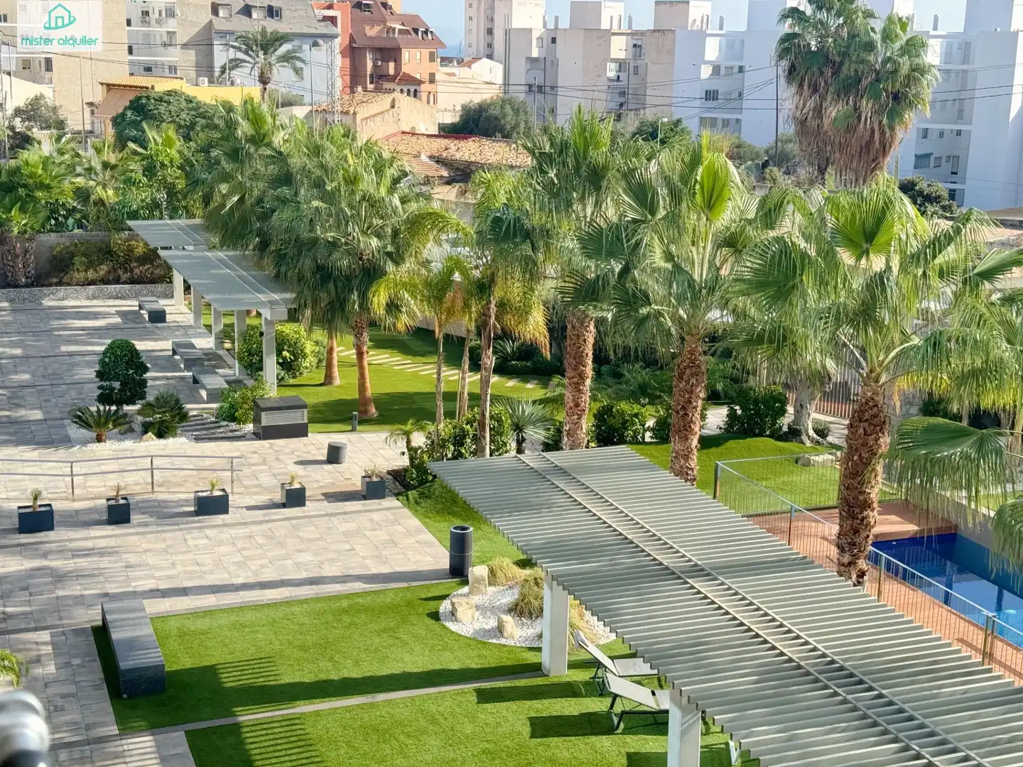 Terrace of Apartments for rent in El Campello  with Air Conditioner, Private garden and Terrace