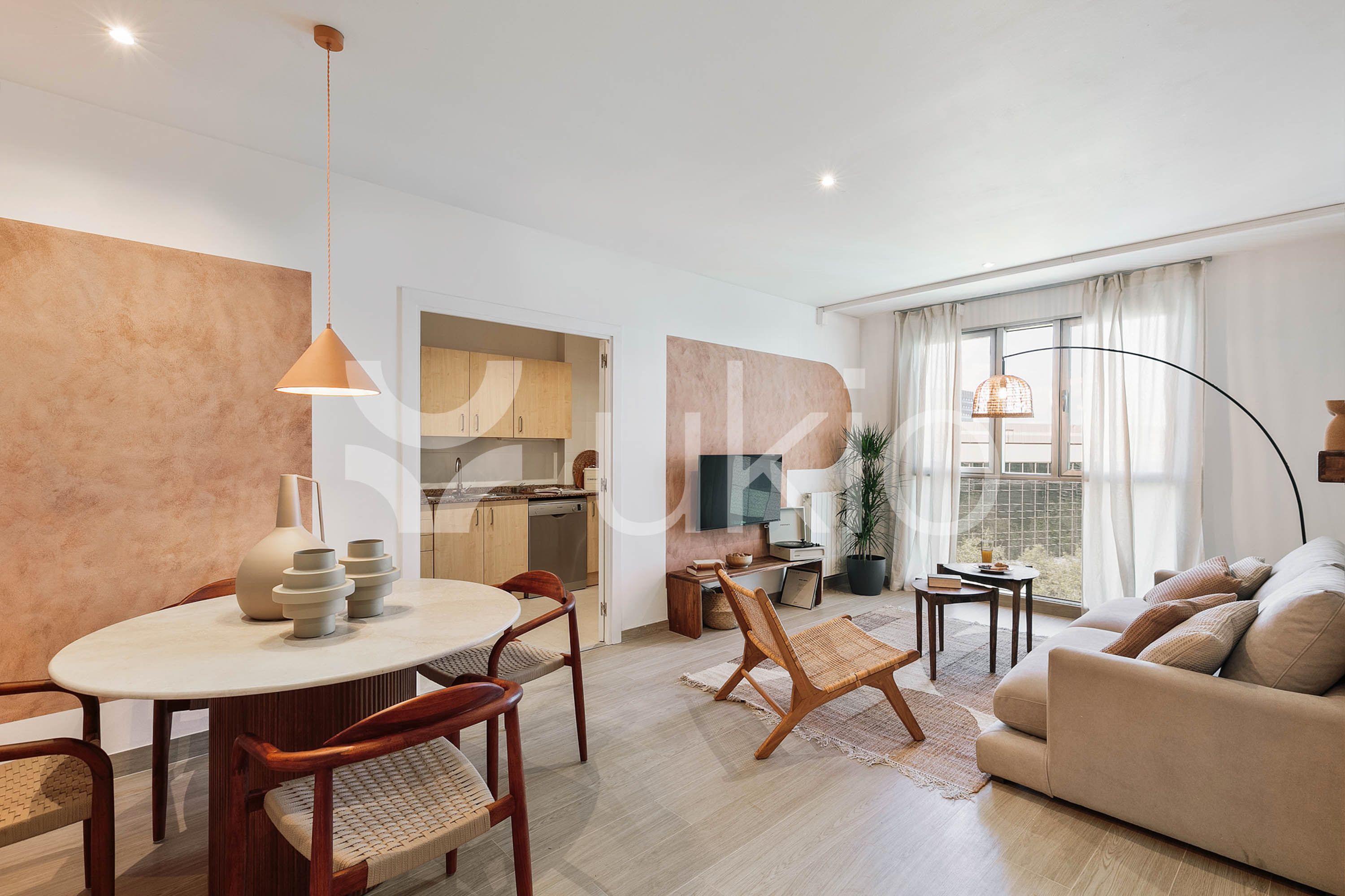 Living room of Apartment to rent in  Barcelona Capital  with Air Conditioner, Heating and Furnished