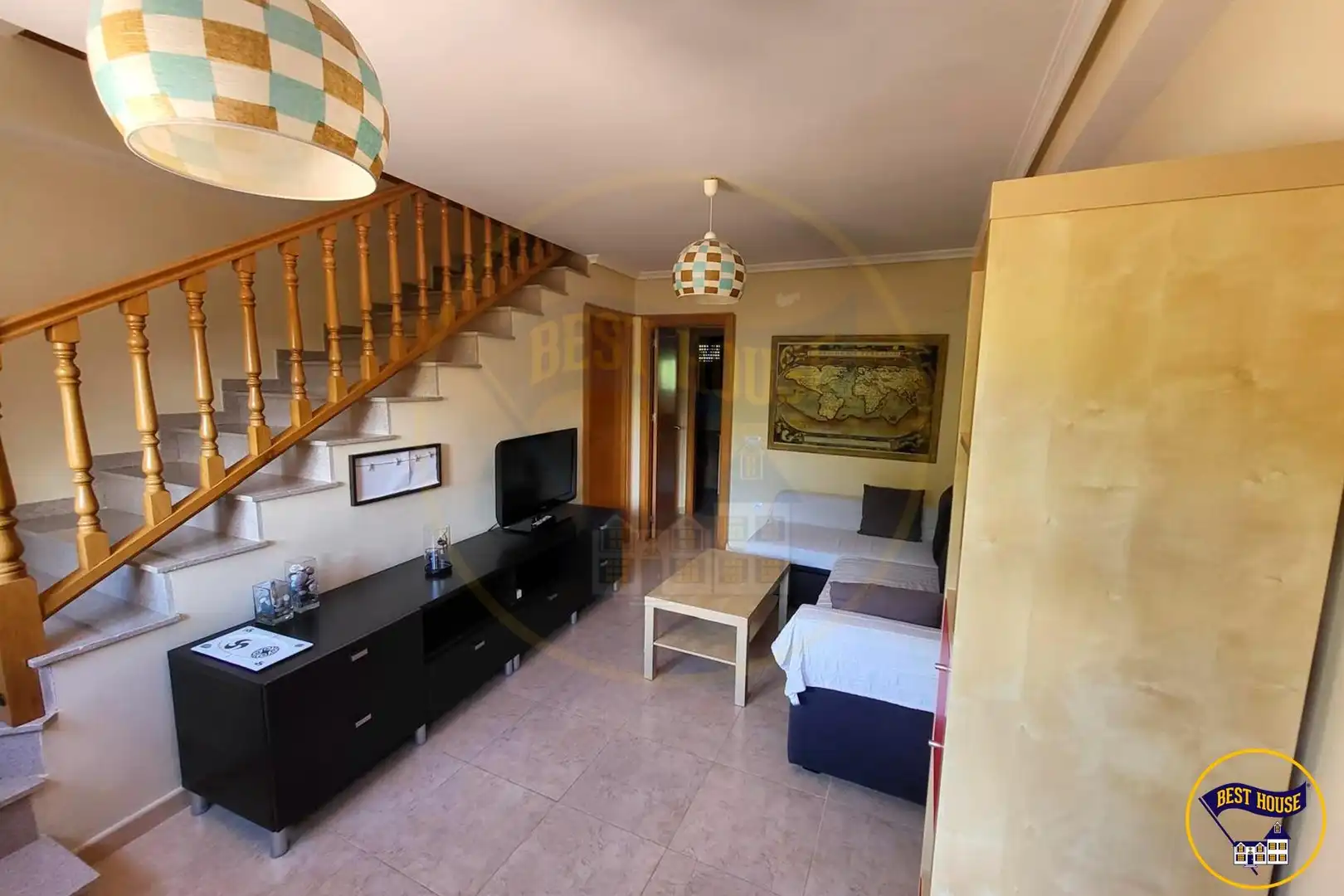 Living room of Duplexes for sale in Cuenca  with Heating, Furnished and Balcony