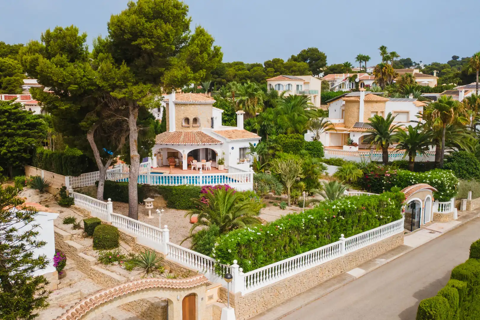 Vista exterior de Casa o chalet en venta en Jávea / Xàbia con Jardín privado, Terraza y Piscina