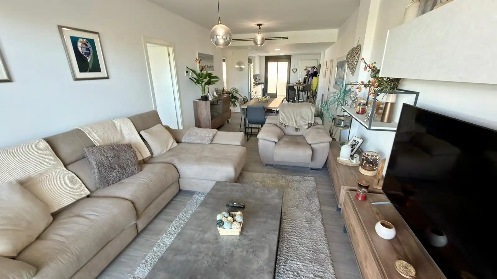 Sala de estar de Dúplex en venta en Finestrat con Aire acondicionado, Jardín privado y Terraza