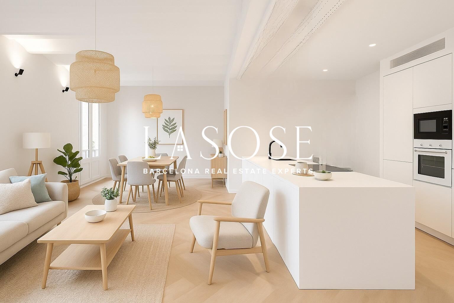 Living room of Flat for sale in  Barcelona Capital  with Air Conditioner, Heating and Parquet flooring